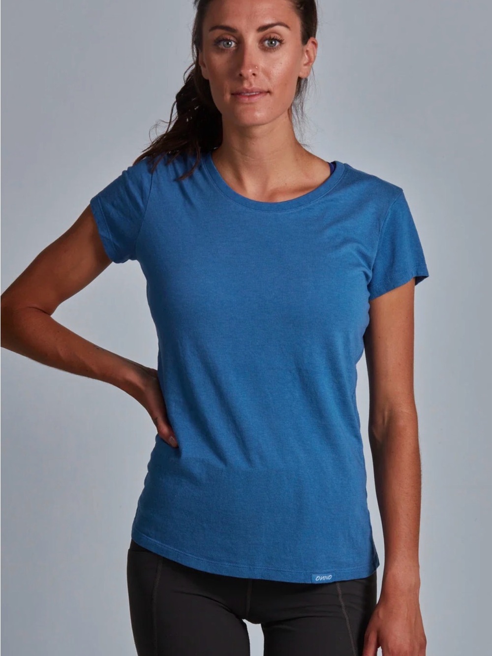 Onno Bamboo Crew Neck Tee in Blue